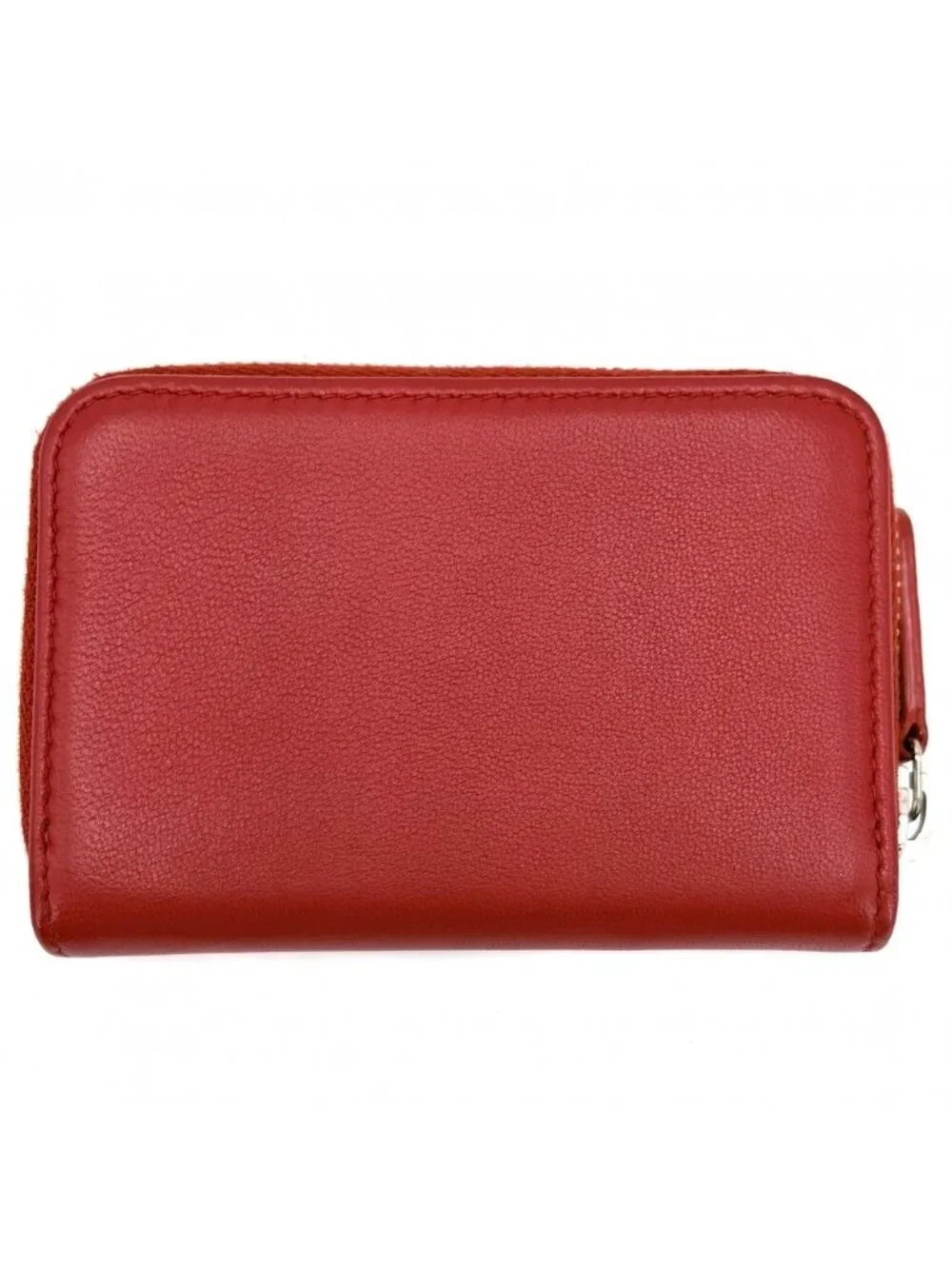 Chanel Coin Case Card CC Logo Purse Leather Red Navy Silver
